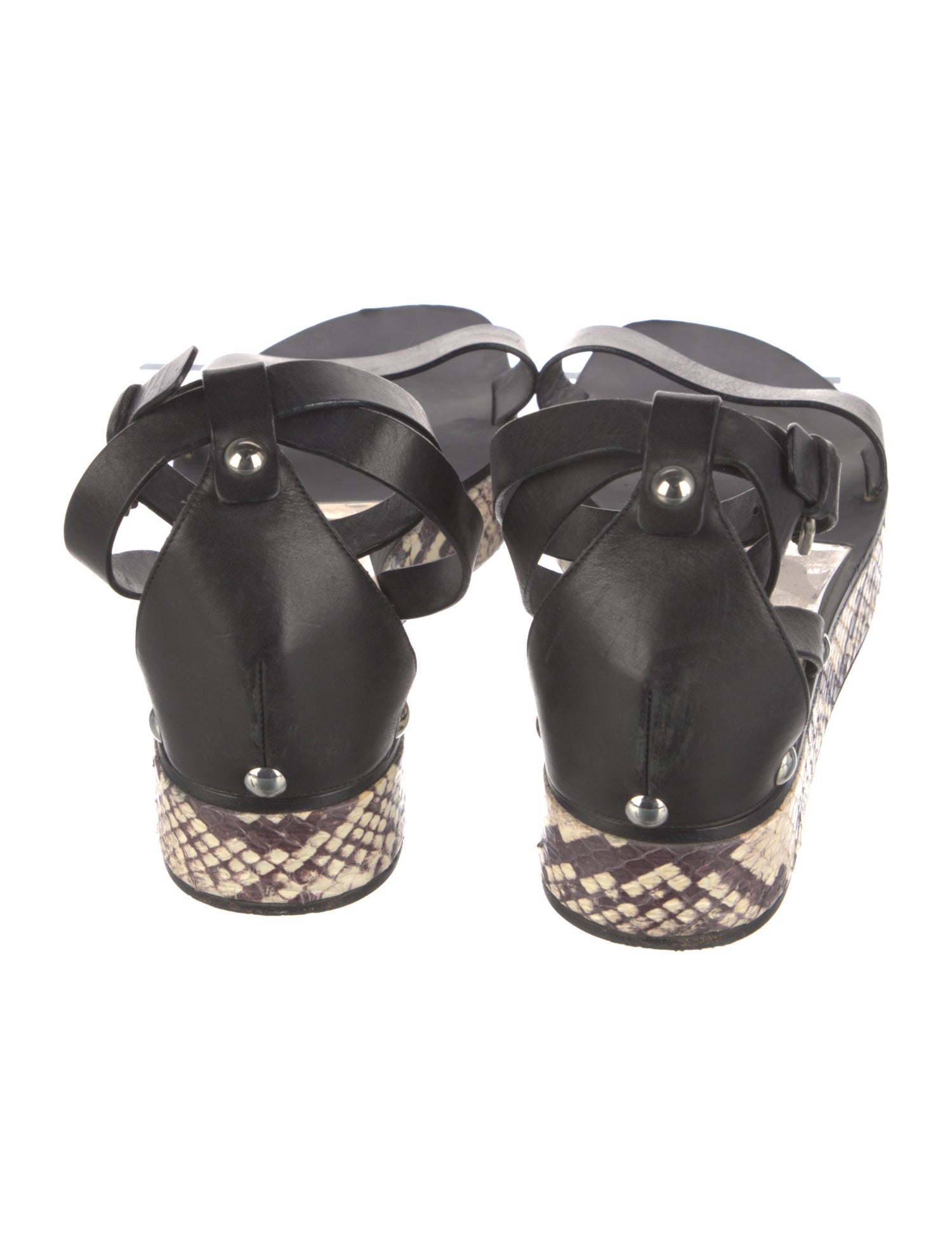 Casadei Leather Animal Print Espadrilles